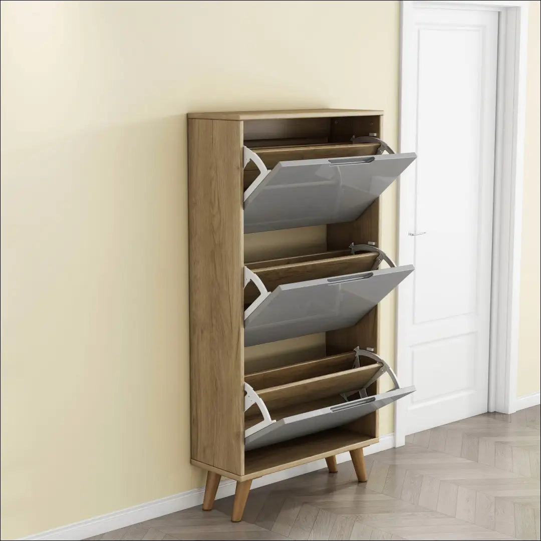 Batų spintelė KI1850 - €60 Save 65% 50-100, __label:Pristatymas 1-2 d.d., color-pilka, color-ruda, material-mdf Grožio