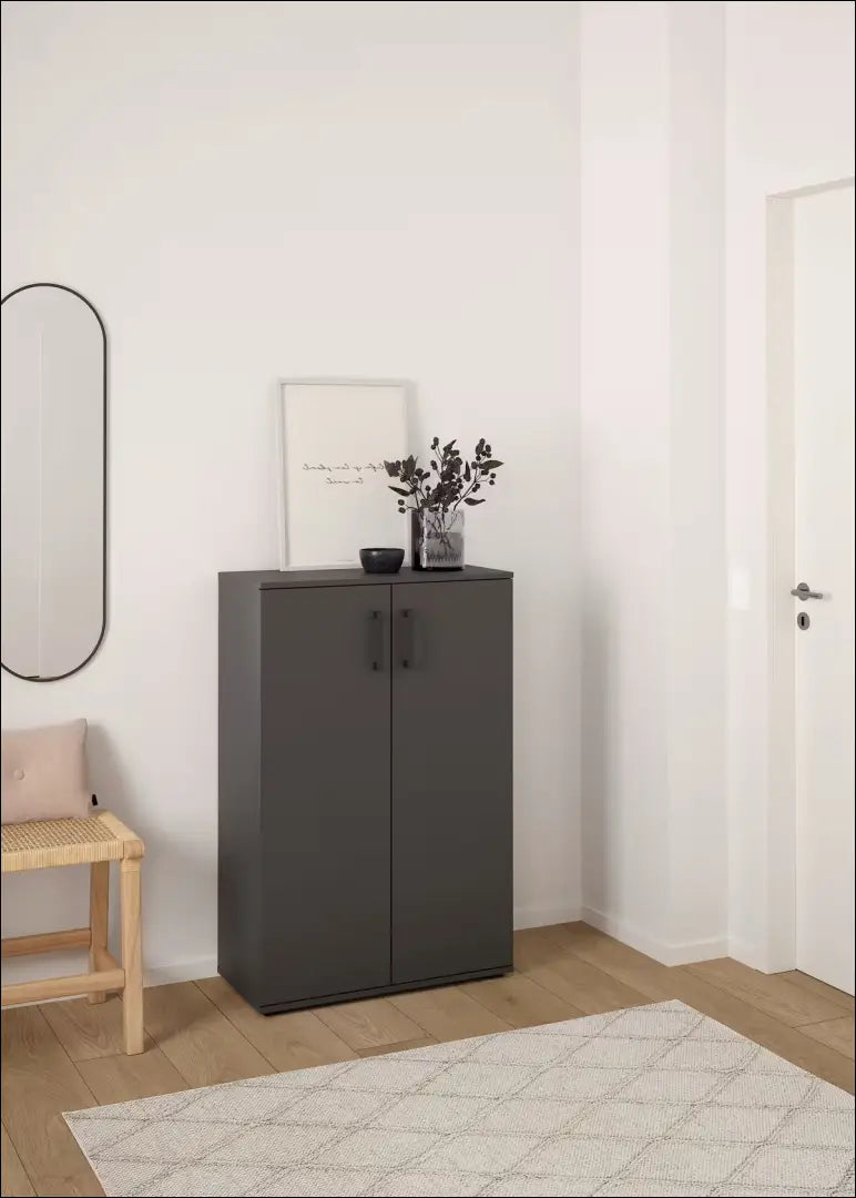 Batų spintelė KI1892 - €35 Save 60% 25-50, __label:Pristatymas 1-2 d.d., color-pilka, material-mediena, pazeistas
