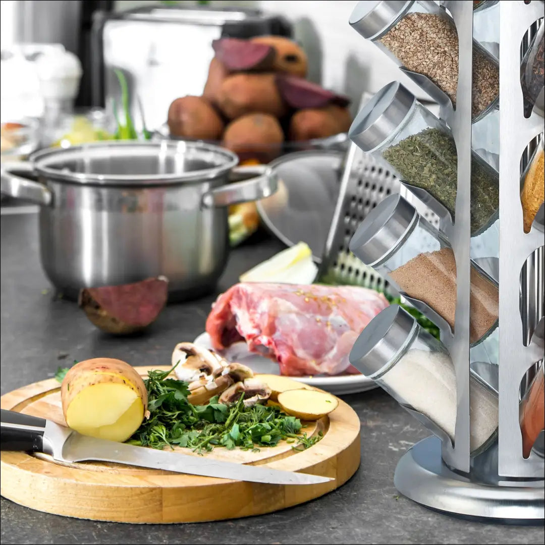 Besisukanti prieskonių lentynėlė 20 indelių DI10779 - €27 Save 50% 25-50, __label:Pristatymas 1-2 d.d.,