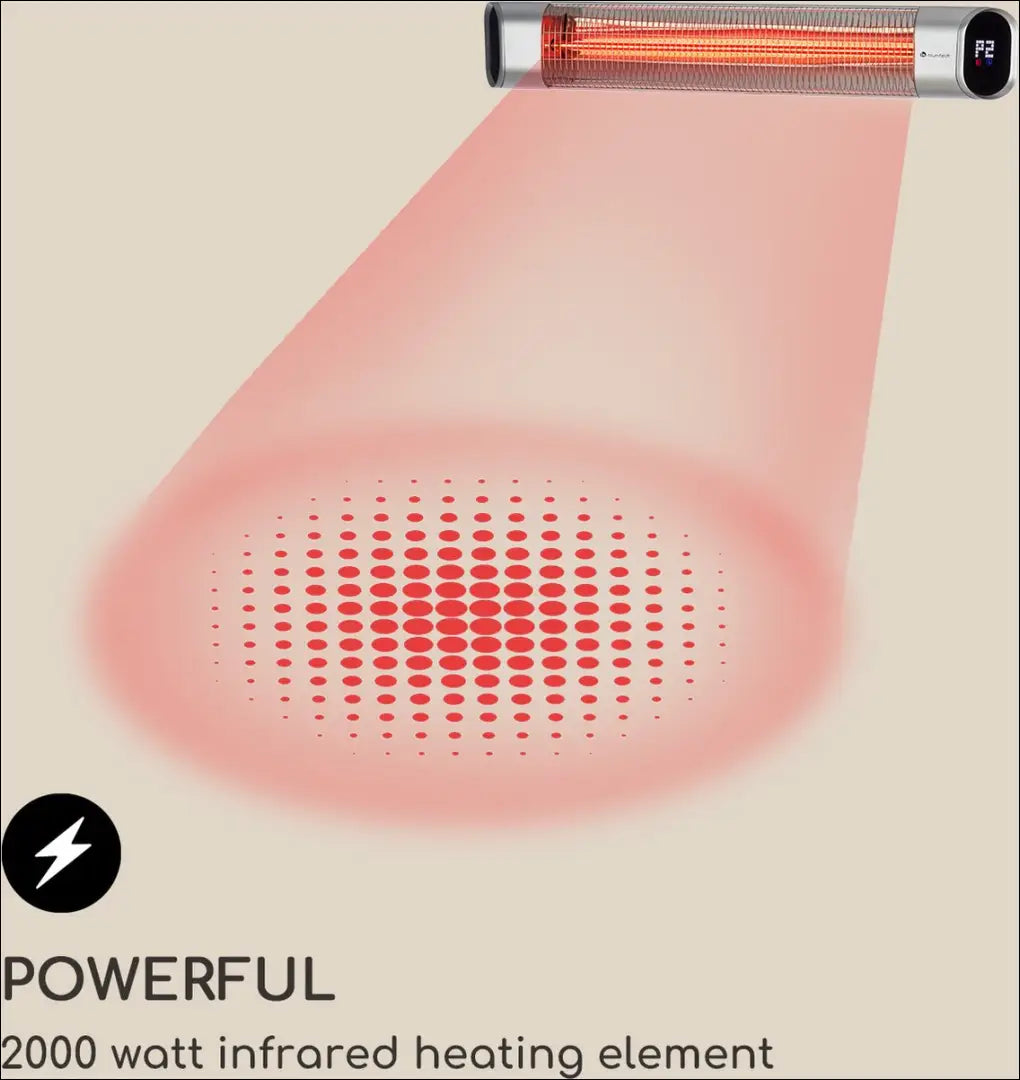 „Blumfeldt Dark Wave“ infraraudonųjų spindulių šildytuvas KI1360 - €75 Save 50% 50-100, __label:Pristatymas 1-2 d.d.,