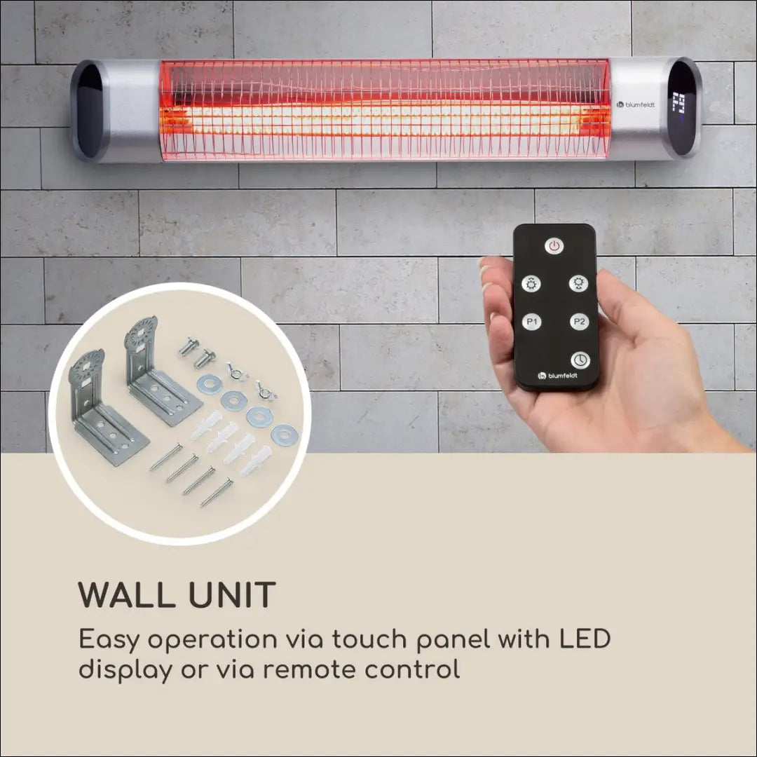 „Blumfeldt Dark Wave“ infraraudonųjų spindulių šildytuvas KI1360 - €75 Save 50% 50-100, __label:Pristatymas 1-2 d.d.,