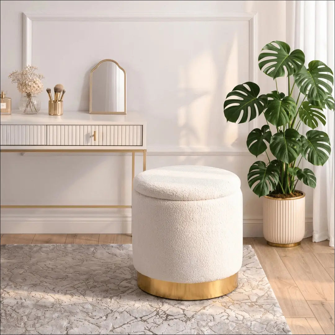 Cream Boucle minkštas pufas TE2580 - €42.86 Save 15% __label:Pristatymas 5-14 d.d., Newelite Naujausi produktai | Namų