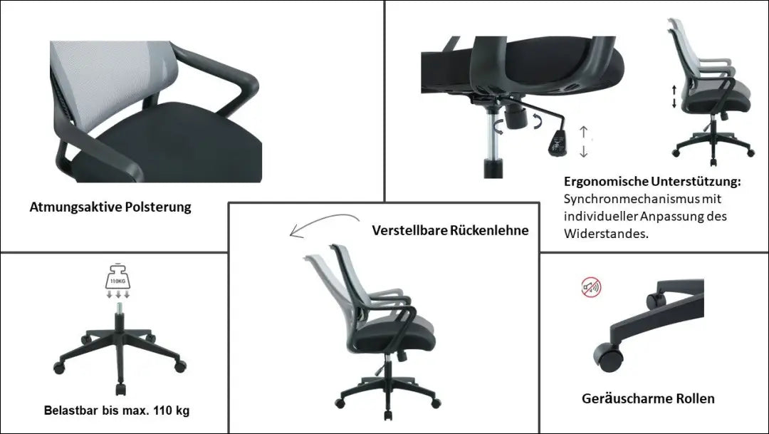 Darbo kėdė BI302 - €70 Save 50% 50-100, __label:Pristatymas 1-2 d.d., biuro-baldai, biuro-kedes, color-juoda €50
