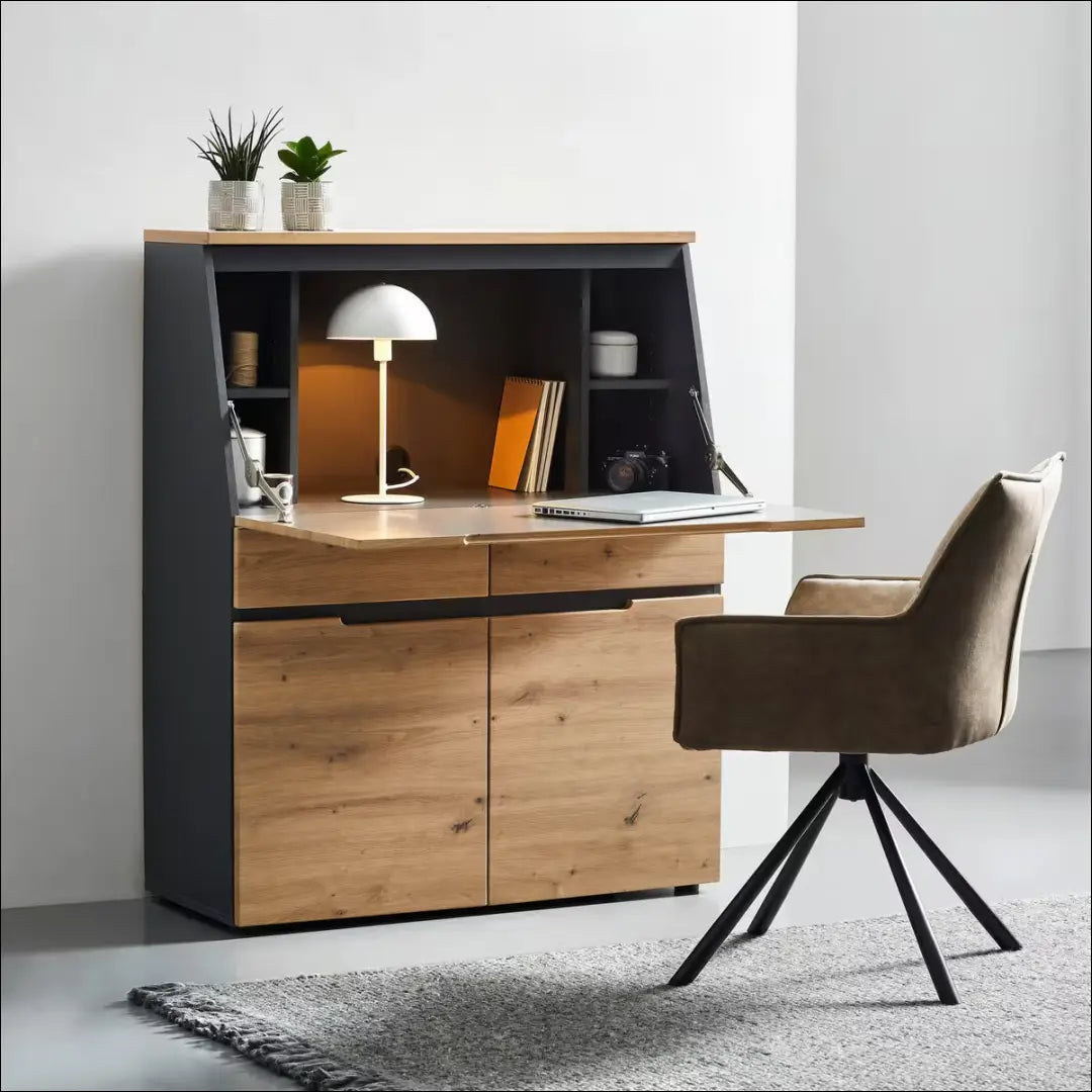 Darbo stalas BI289 - €170 Save 60% 100-200, __label:Pristatymas 1-2 d.d., color-pilka, color-ruda, material-mdf €100