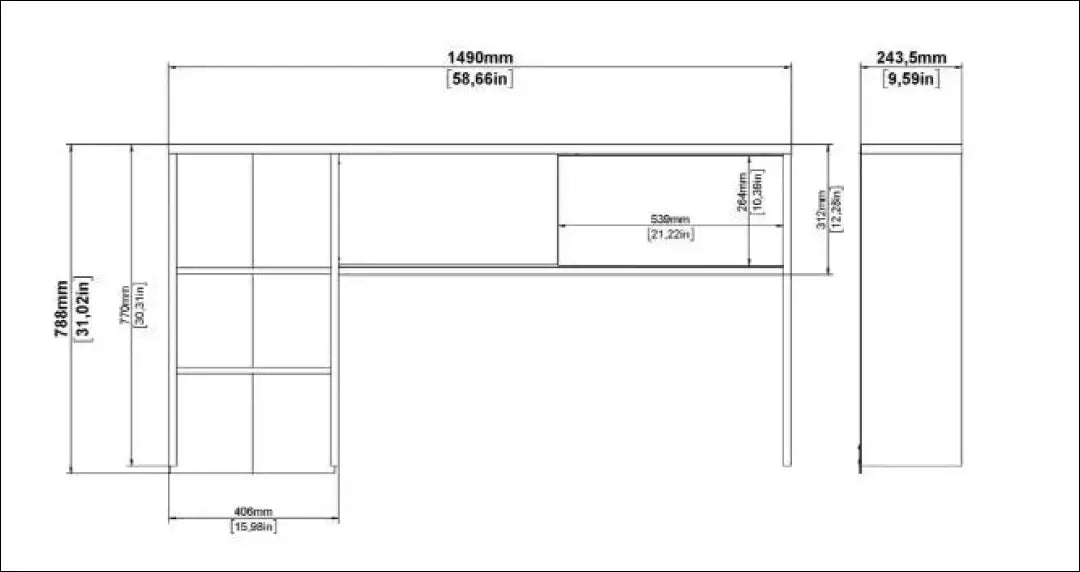 Darbo stalas BI293 - €50 Save 80% 50-100, __label:Pristatymas 1-2 d.d., color-ruda, material-mediena, pazeistas to €100