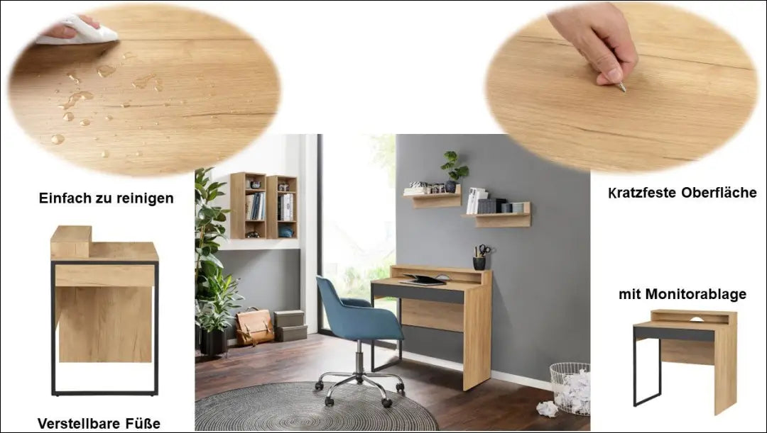 Darbo stalas BI324 - €70 Save 50% 50-100, __label:Pristatymas 1-2 d.d., biuro-baldai, biuro-stalai, color-pilka Biuro