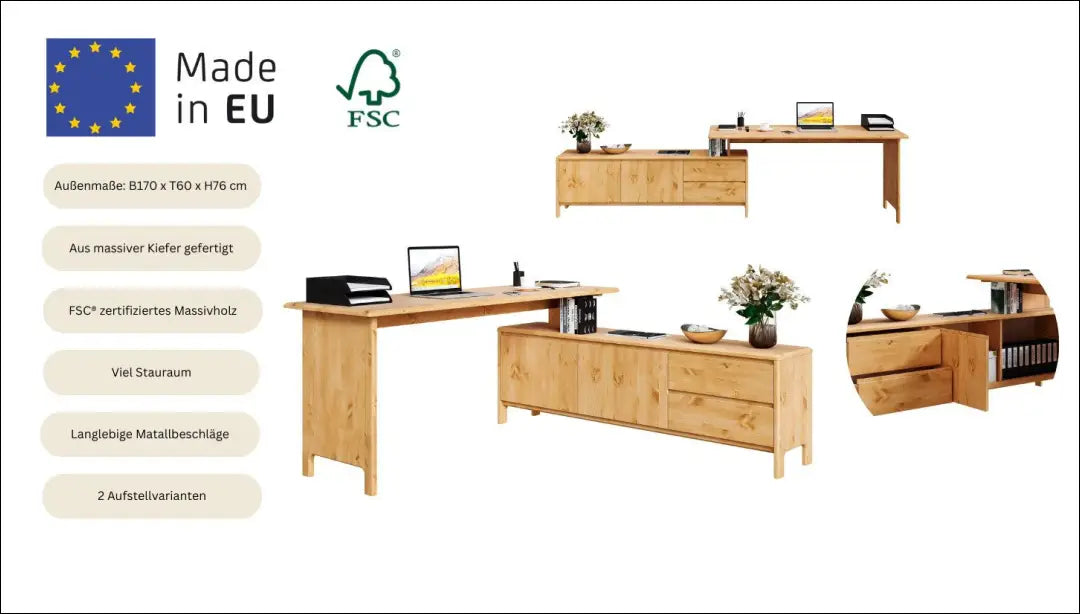 Darbo stalas BI345 - €220 Save 50% __label:Pristatymas 1-2 d.d., biuro-baldai, biuro-stalai, color-ruda,
