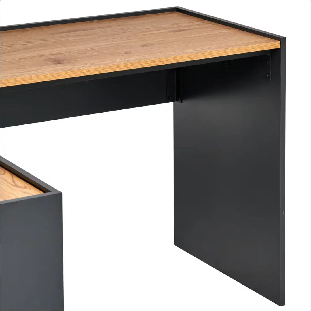 Darbo stalas BI347 - €105 Save 60% 100-200, __label:Pristatymas 1-2 d.d., color-juoda, color-ruda, material-mediena