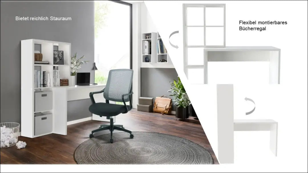 Darbo stalas su lentynomis BI325 - €115 Save 50% 100-200, __label:Pristatymas 1-2 d.d., biuro-baldai, biuro-stalai,
