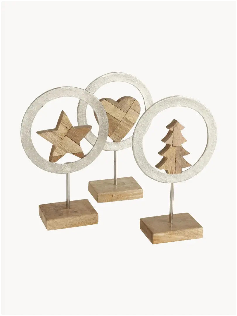 Dekoracijų komplektas (3vnt) DI4910 - €25 Save 50% 25-50, __label:Pristatymas 1-2 d.d., color-ruda, color-sidabrine,