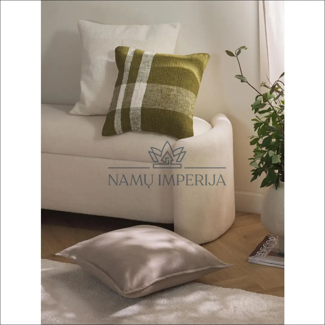 Dekoratyvinė lininė pagalvėlė DI7235 - €18 Save 50% __label:Pristatymas 1-2 d.d., color-balta, color-zalia, interjeras,
