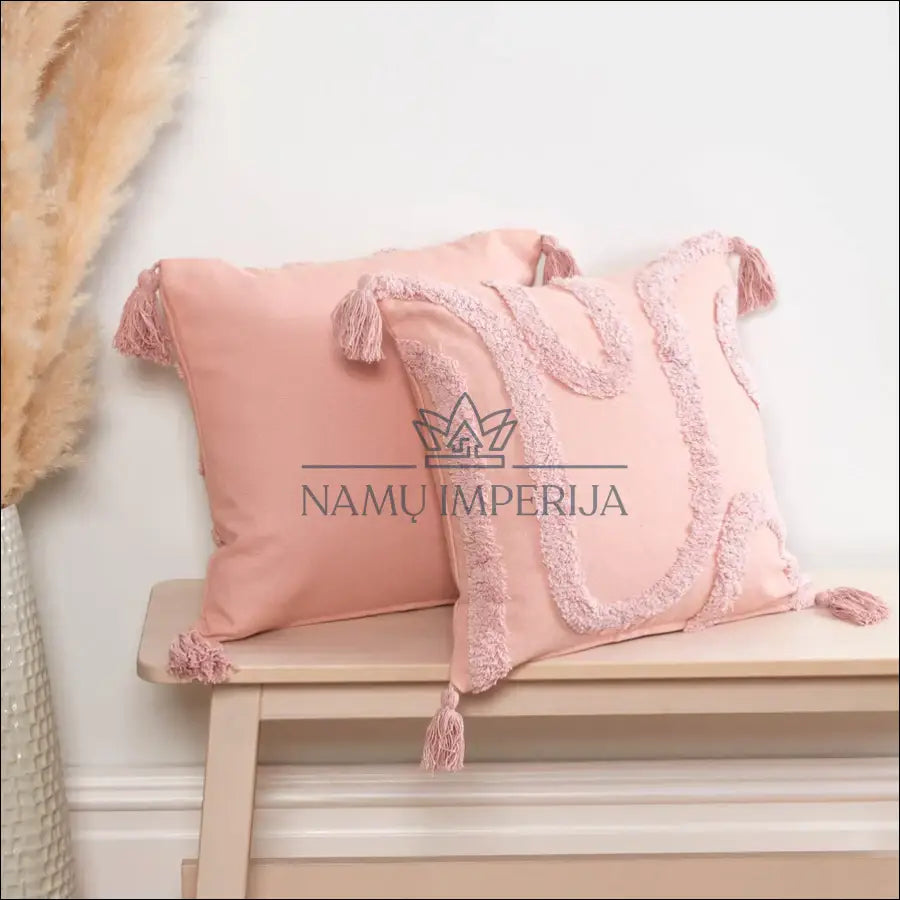 Dekoratyvinė pagalvėlė su kutais DI9105 - €8 Save 50% __label:Pristatymas 1-2 d.d., color-rozine, interjeras,
