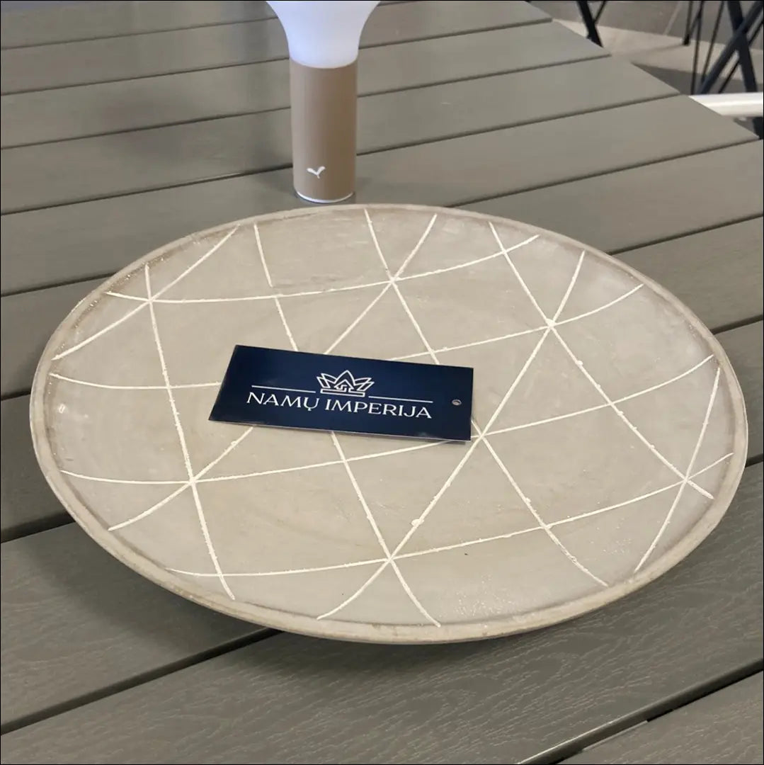 Dekoratyvinis indas DI1267 - €20 Save 65% __label:Pristatymas 1-2 d.d., color-balta, color-pilka, indai, interjeras Iki