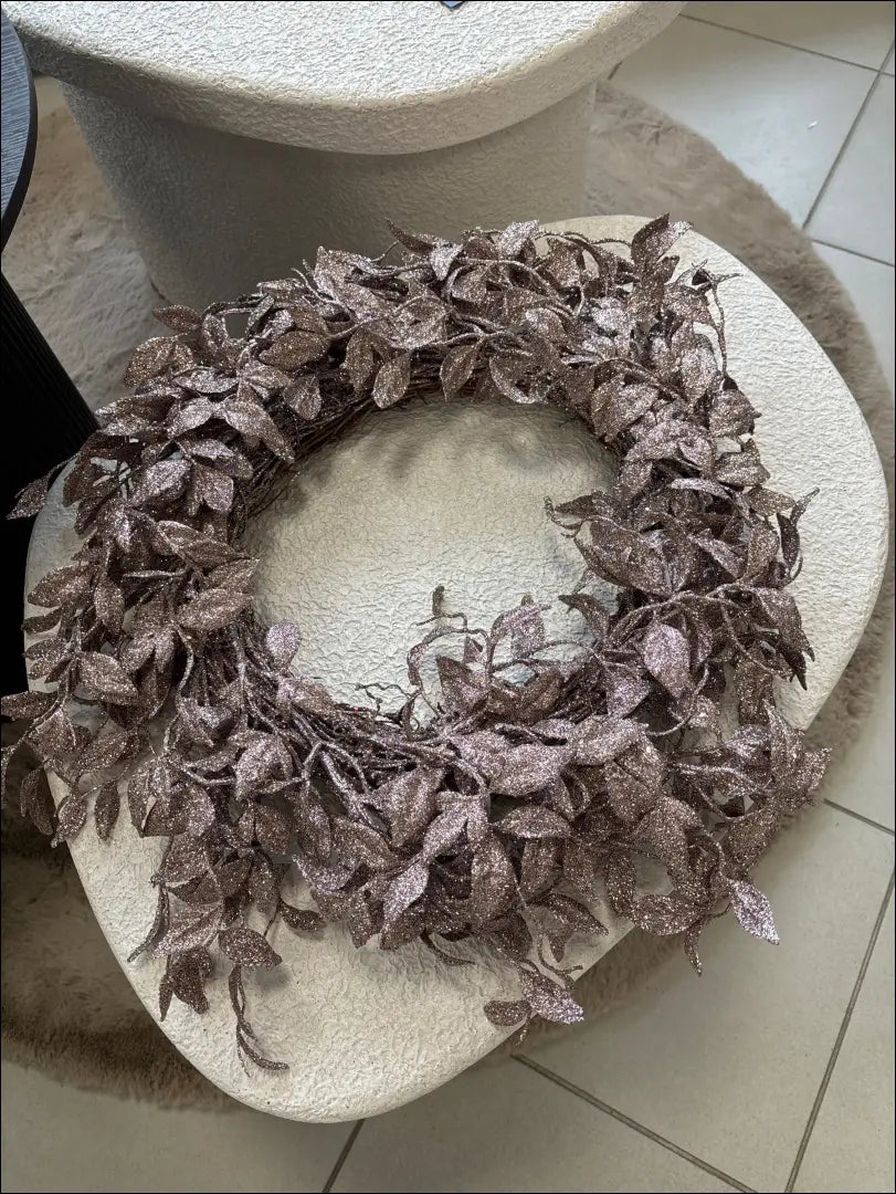 Dekoratyvinis vainikas DI10418 - €34 Save 50% 25-50, __label:Pristatymas 1-2 d.d., color-auksine, color-ruda, kaledos