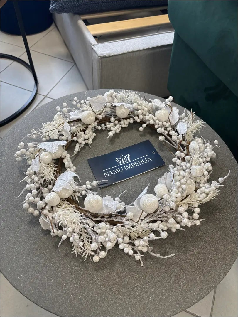 Dekoratyvinis vainikas DI10429 - €42 Save 50% 25-50, __label:Pristatymas 1-2 d.d., augalai, color-balta,