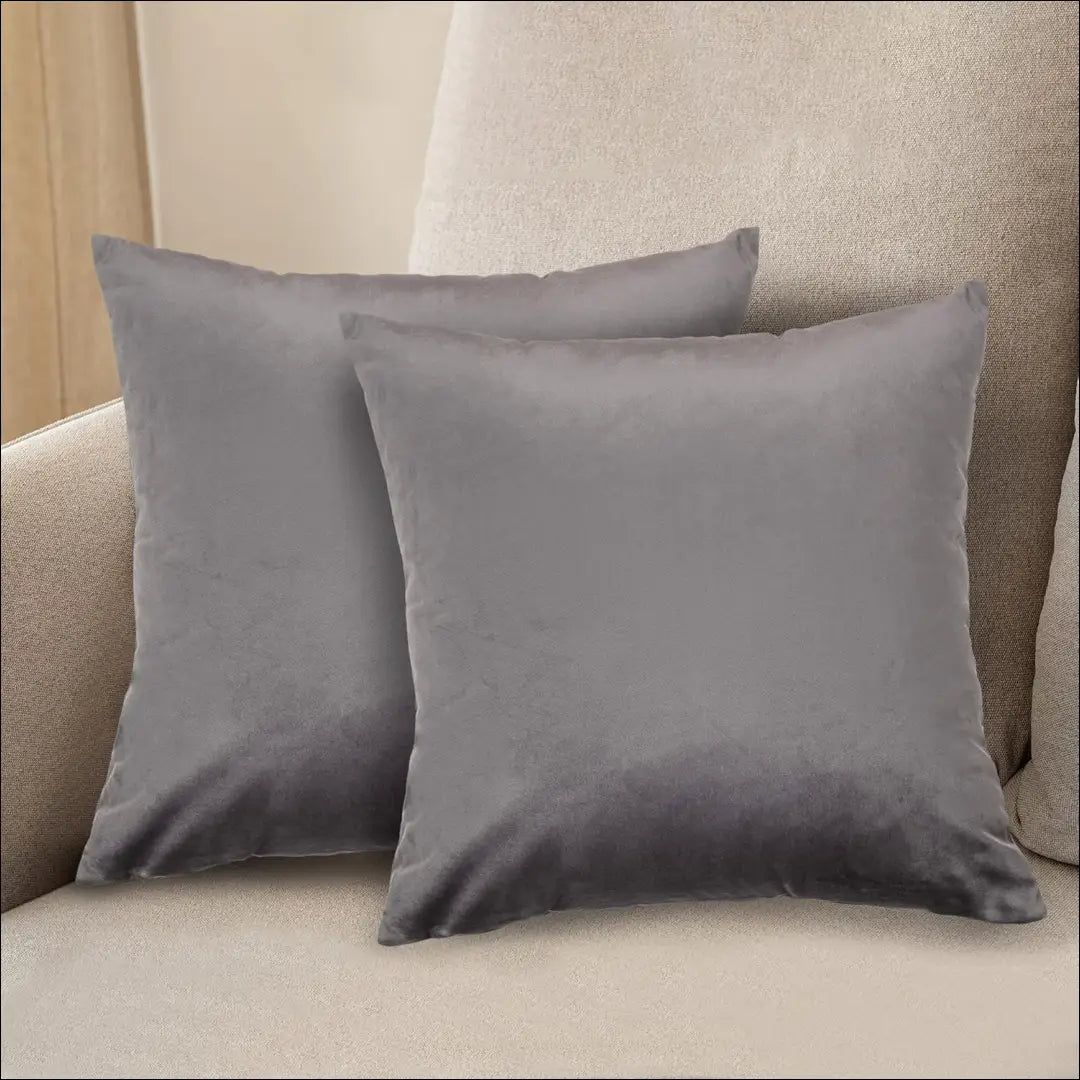 Dekoratyvinių aksominių pagalvėlių komplektas (2vnt) DI11018 - €18 Save 50% __label:Pristatymas 1-2 d.d., color-pilka,