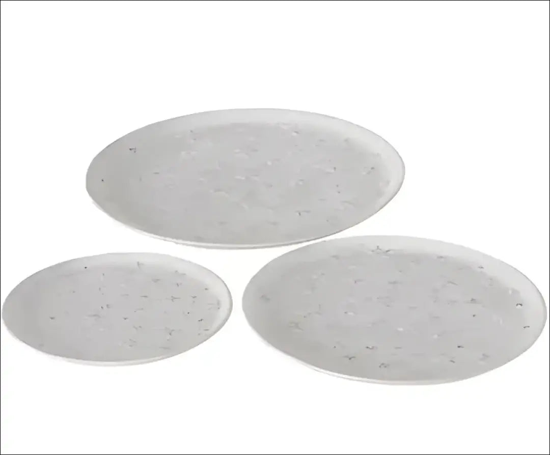Dekoratyvinių padėklų komplektas (3vnt) DI6744 - €30 Save 50% 25-50, __label:Pristatymas 1-2 d.d., color-balta,