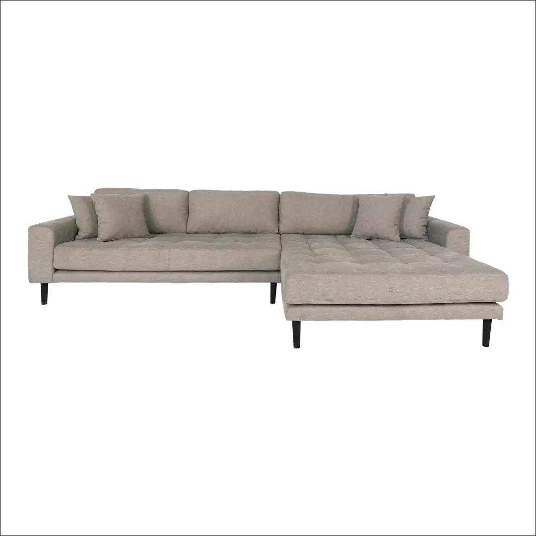 Dešinės pusės akmens sofa su keturiomis pagalvėlėmis ir juodomis medinėmis kojelėmis RD197 - €1,479 Save 15%