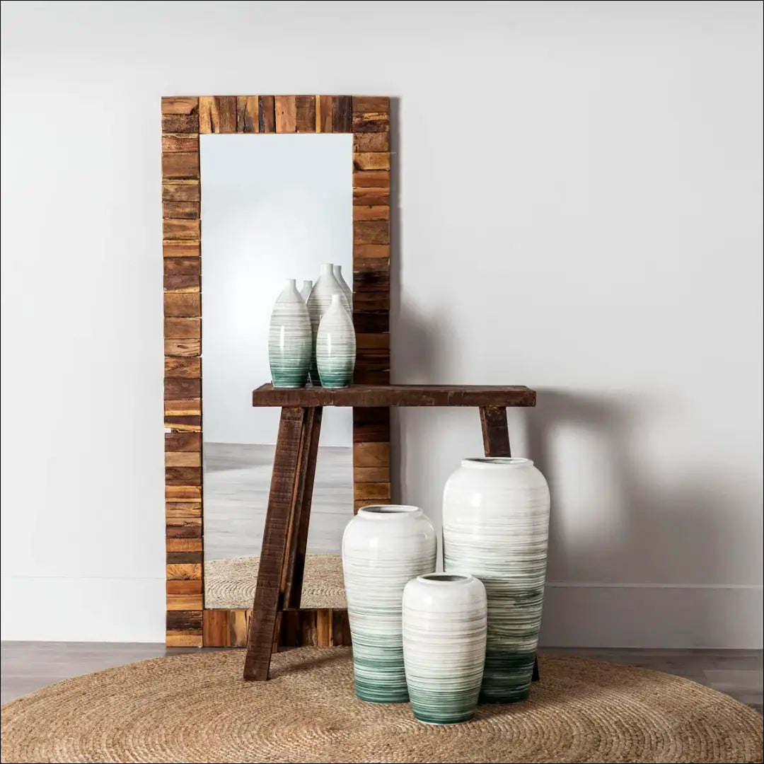 Didelė vaza DI9409 - €79 Save 55% 50-100, __label:Pristatymas 1-2 d.d., color-balta, color-turkis, interjeras €50