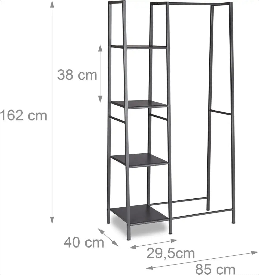 Drabužių kabykla KI1382 - €95 Save 50% 50-100, __label:Pristatymas 1-2 d.d., color-juoda, drabuziu-kabykla, €50 to €100