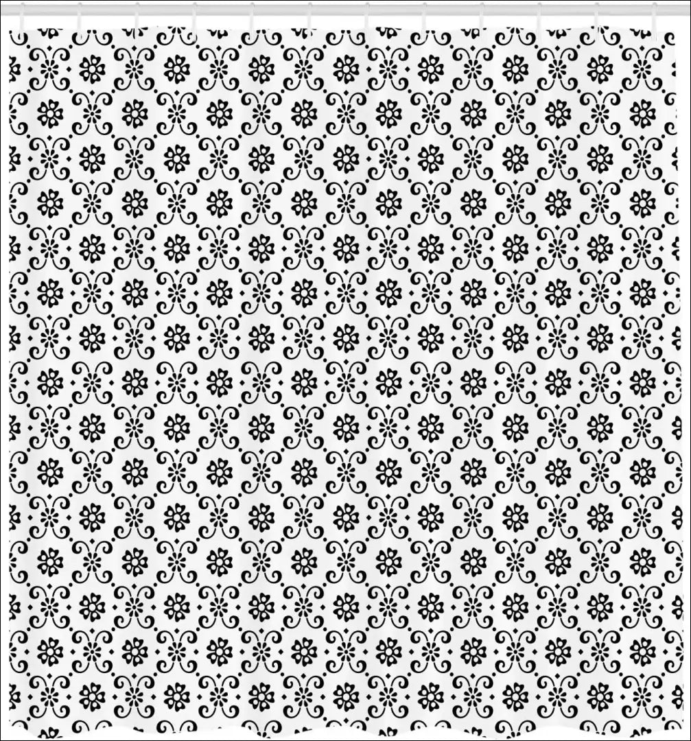 Dušo užuolaida DI11754 - €17 Save 50% __label:Pristatymas 1-2 d.d., color-balta, color-juoda, material-poliesteris,