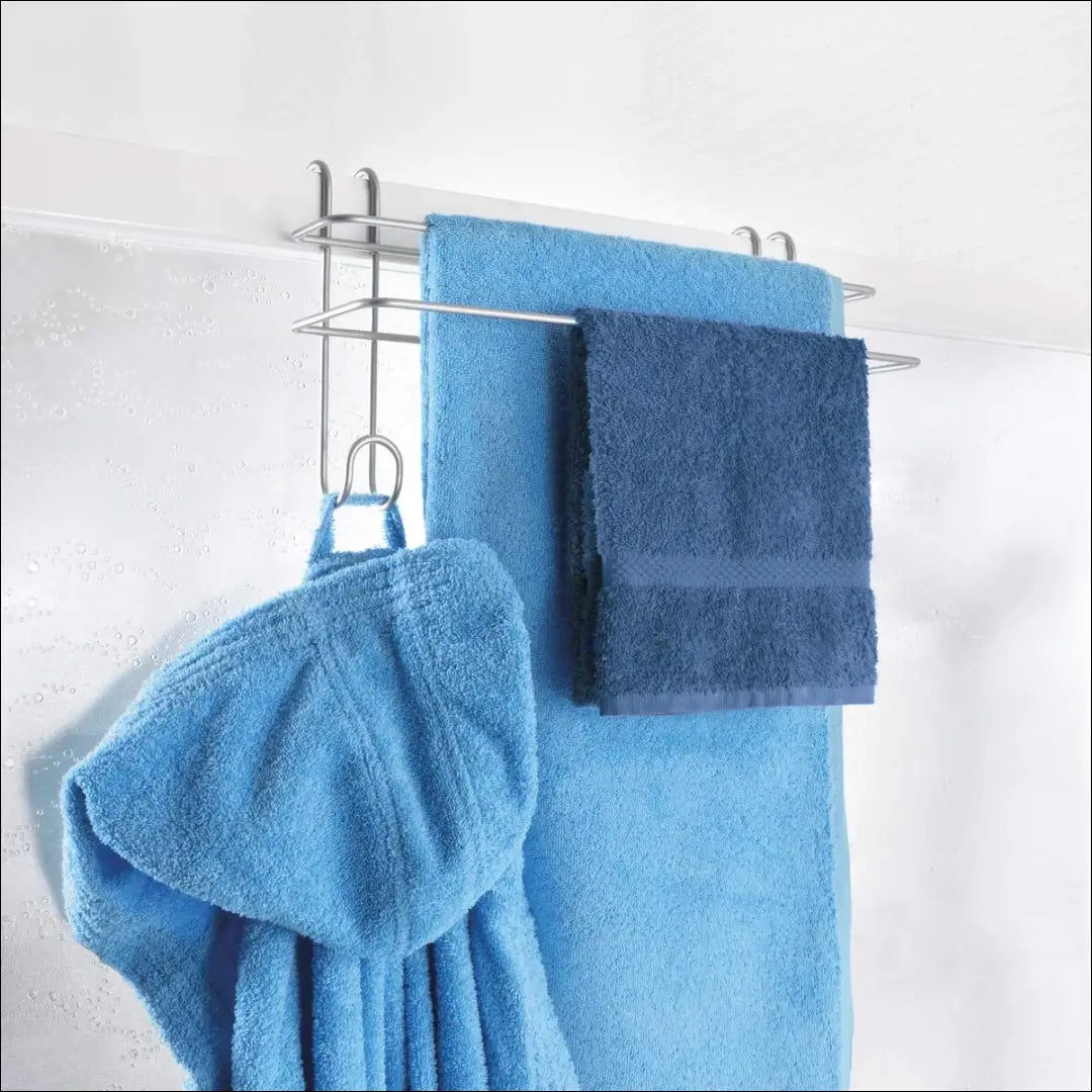 Dvigubas rankšluosčių laikiklis DI10888 - €9 Save 50% __label:Pristatymas 1-2 d.d., color-sidabrine, drabuziu-kabykla,