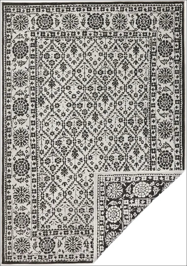 Dvipusis kilimas RU1084 - €128 Save 50% 100-200, __label:Pristatymas 1-2 d.d., color-juoda, color-kremas, kilimai 200