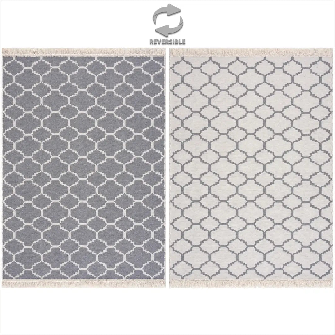 Dvipusis kilimas RU1091 - €65 Save 50% 50-100, __label:Pristatymas 1-2 d.d., color-balta, color-pilka, kilimai 160 cm x