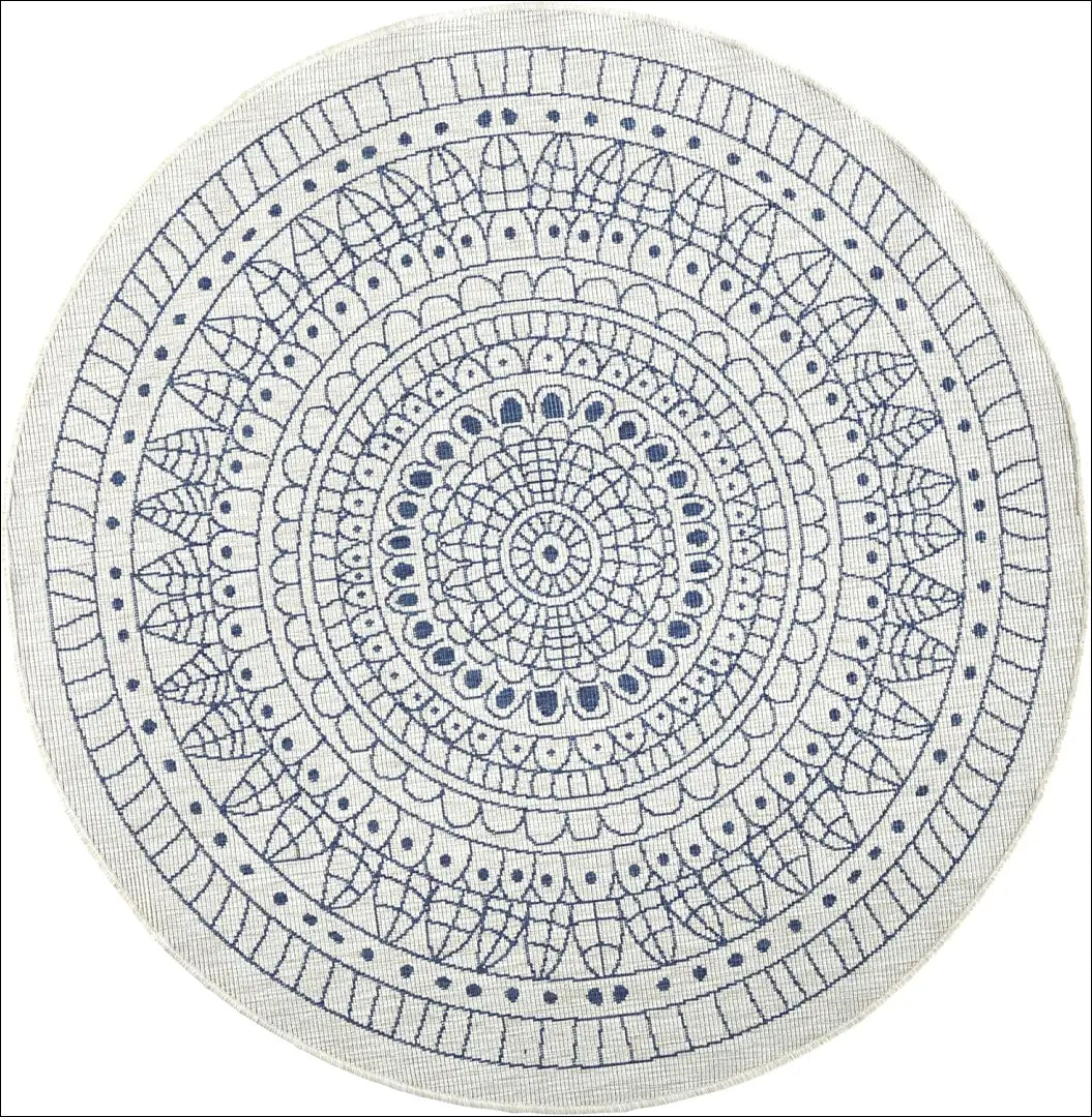 Dvipusis lauko/terasos kilimas RU1538 - €128 Save 50% 100-200, __label:Pristatymas 1-2 d.d., apvalus, color-kremas,