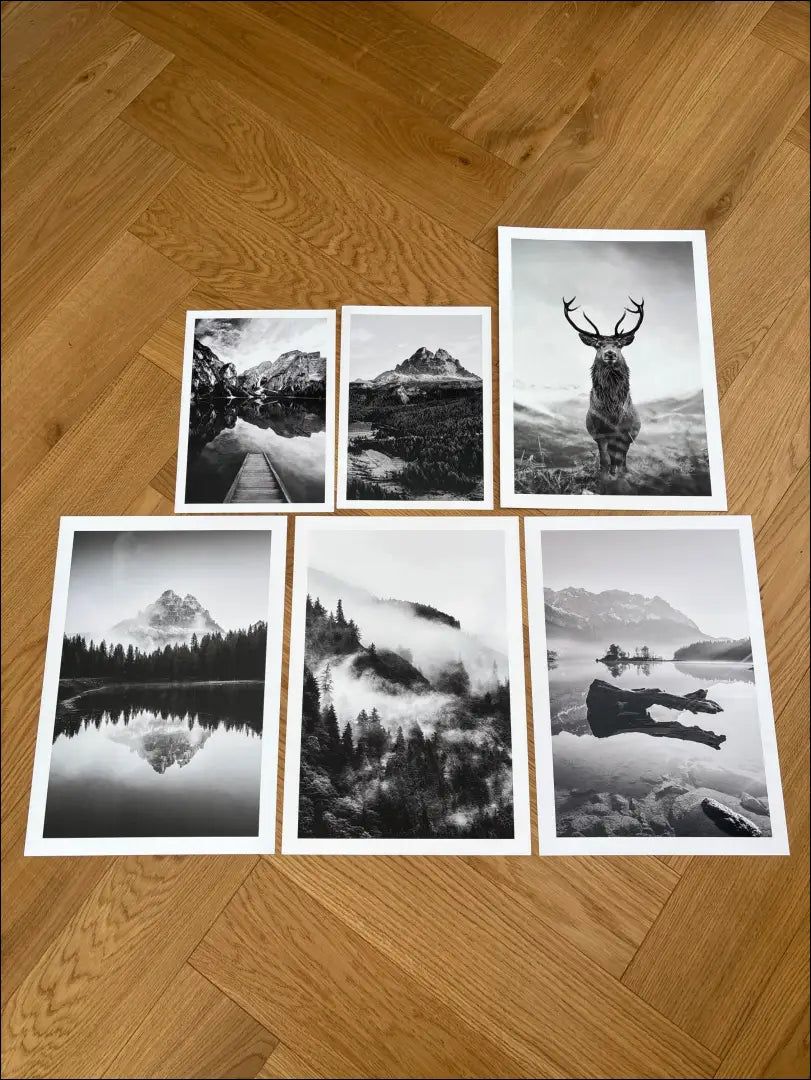 Dvipusių plakatų komplektas (6vnt) DI11276 - €28 Save 50% 25-50, __label:Pristatymas 1-2 d.d., color-balta,