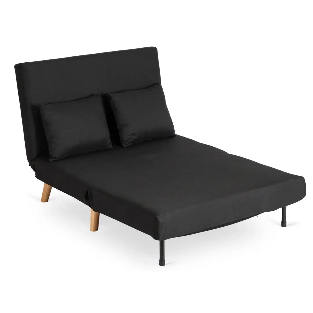 Dvivietis išskleidžiamas fotelis su audiniu juodos spalvos TE397 - €289 Save 15% __label:Pristatymas 5-14 d.d., elite,