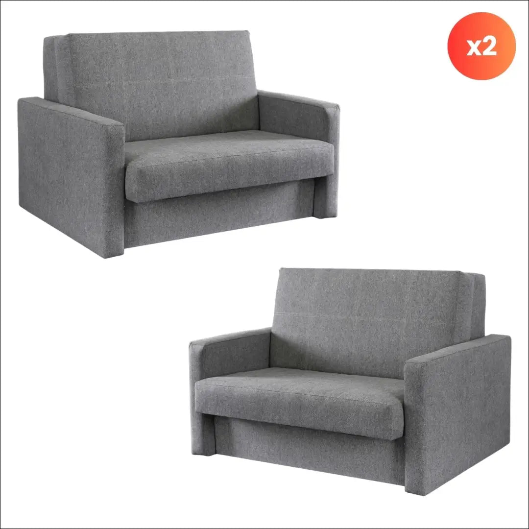 Dvivietis miegamas fotelis su audiniu pilkos spalvos TE661 - €1,489 Save 15% __label:Pristatymas 5-14 d.d., elite,
