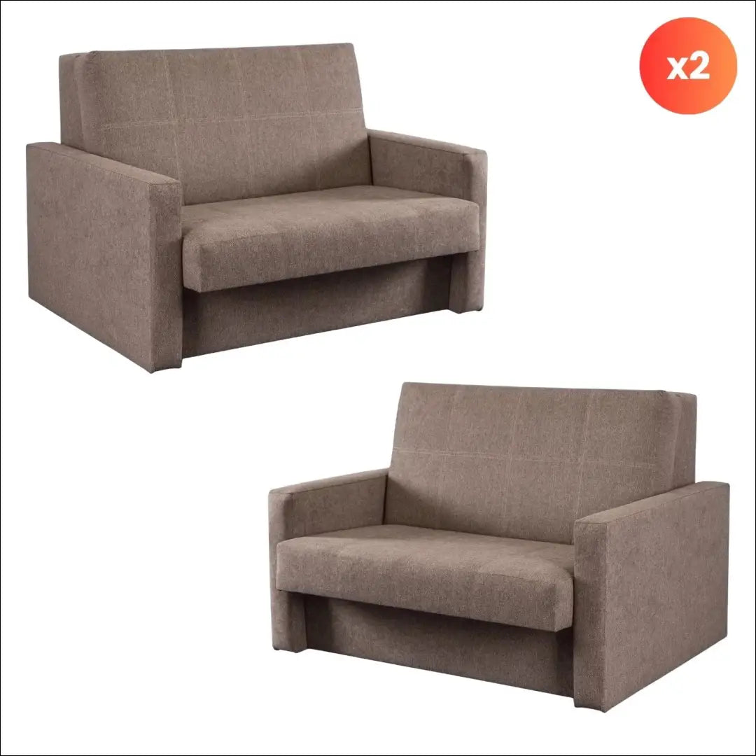 Dvivietis miegamas fotelis su audiniu smėlio spalvos TE664 - €1,489 Save 15% __label:Pristatymas 5-14 d.d., elite,