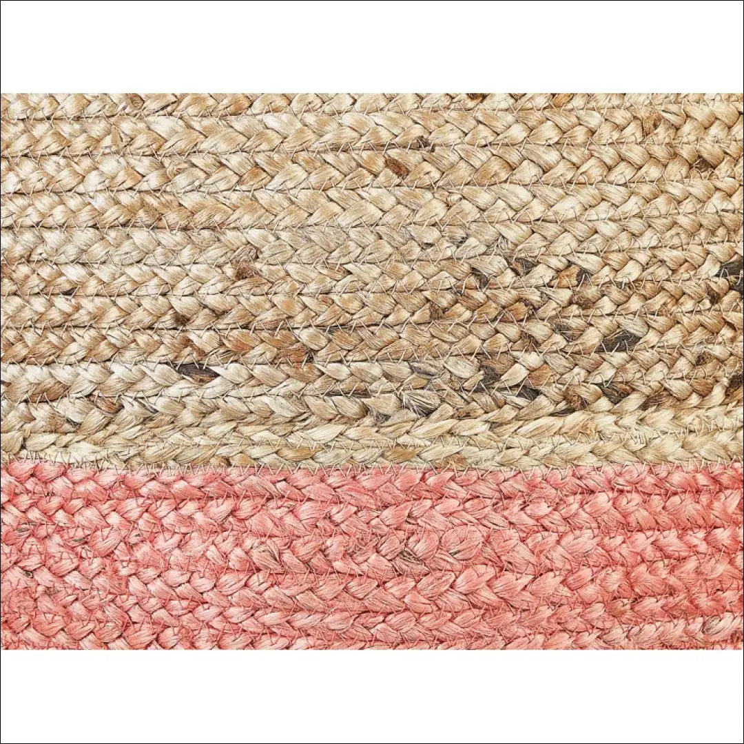 Džiuto pufas MI727 - €46 Save 50% 25-50, __label:Pristatymas 1-2 d.d., color-rozine, color-smelio, material-dziutas €25