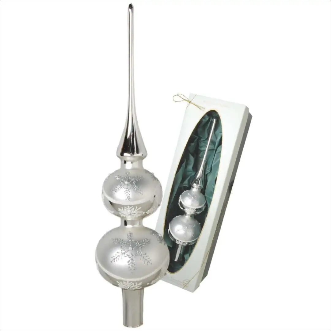 Eglutės viršūnė DI10445 - €19 Save 50% __label:Pristatymas 1-2 d.d., color-sidabrine, kaledos, material-stiklas,