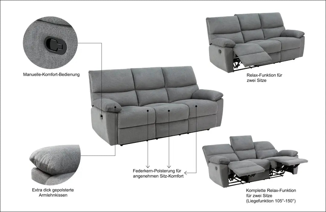 Atlošiama sofa MI934 - €360 Save 50% __label:Pristatymas 1-2 d.d., color-pilka, material-gobelenas,