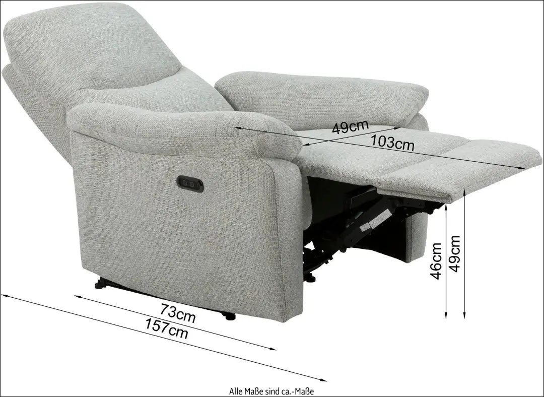 Elektra valdomas fotelis MI875 - €252 Save 30% __label:Pristatymas 1-2 d.d., color-pilka, foteliai, material-gobelenas,