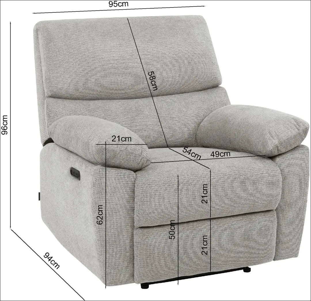 Elektra valdomas fotelis MI915 - €220 Save 50% __label:Pristatymas 1-2 d.d., color-pilka, foteliai,