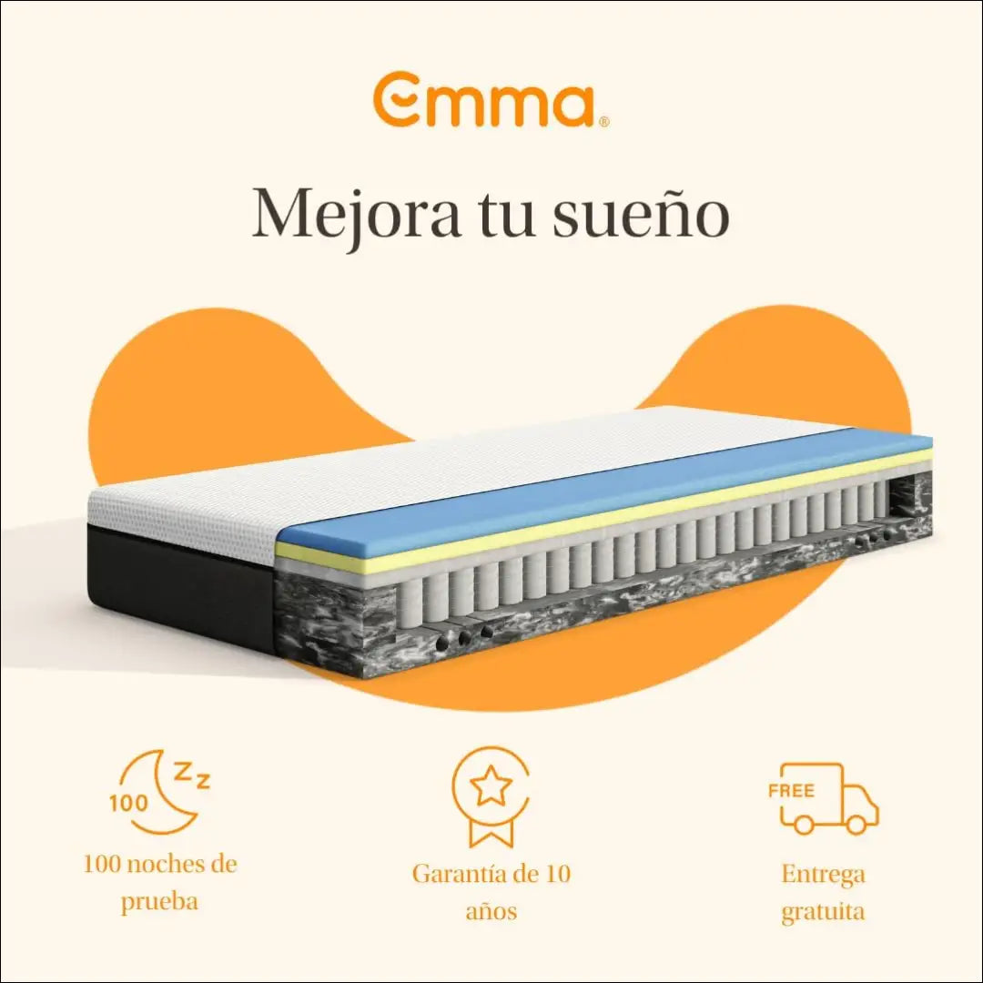 Emma Hybrid Premium čiužinys (150x200cm) CI150 - €436 Save 60% __label:Pristatymas 1-2 d.d., ciuziniai, color-balta,