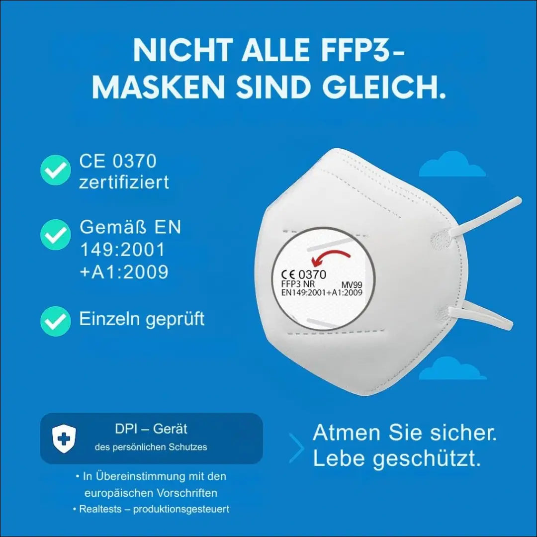 FFP3 burnos ir nosies apsaugos kaukė (50vnt) SP176 - €11 Save 50% __label:Pristatymas 1-2 d.d., laisvalaikis, under-25