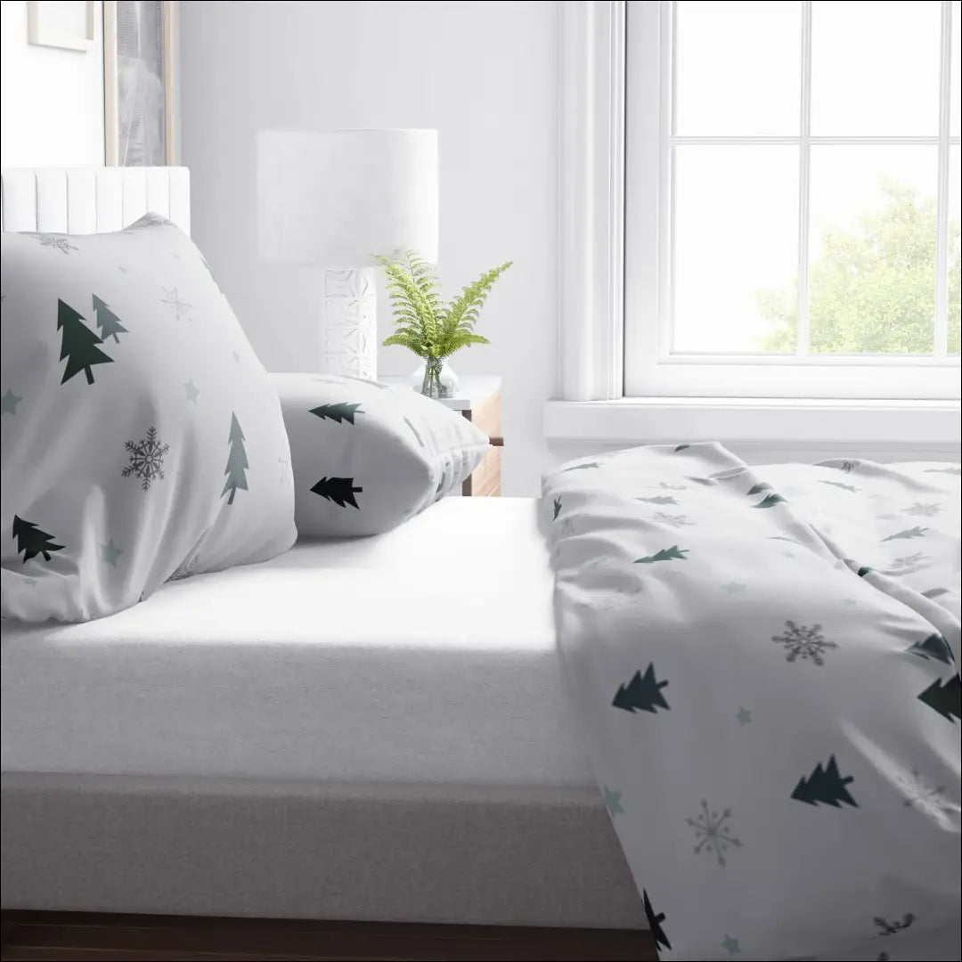 Fliso patalynės komplektas (2 dalys) DI10923 - €15 Save 50% color-balta, color-zalia, kaledos, material-poliesteris,