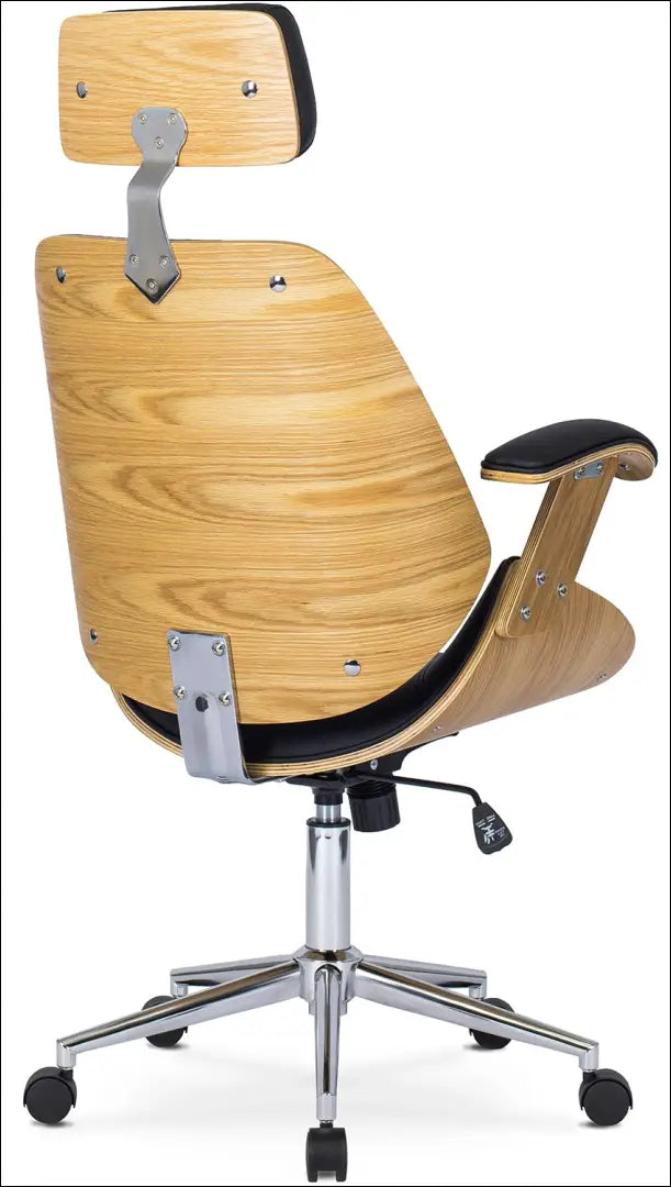 Fotelis iš eko odos juodos spalvos / ąžuolo TE090 - €170 Save 15% 100-200, __label:Pristatymas 5-14 d.d., elite,