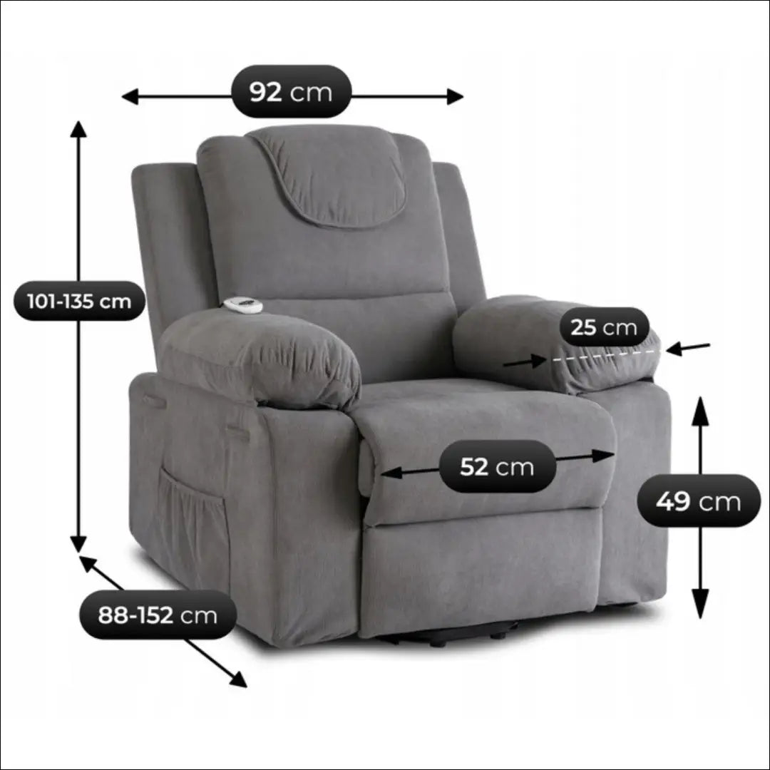 Fotelis išskleidžiamas su audiniu pilkos spalvos TE481 - €445 Save 15% __label:Pristatymas 5-14 d.d., elite, Fotele
