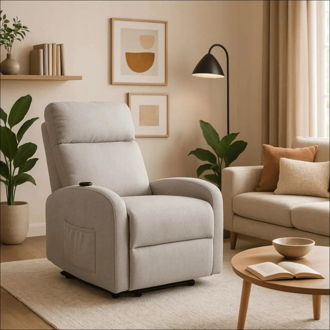 Fotelis išskleidžiamas su audiniu pilkos spalvos TE747 - €279 Save 15% __label:Pristatymas 5-14 d.d., elite, Fotele