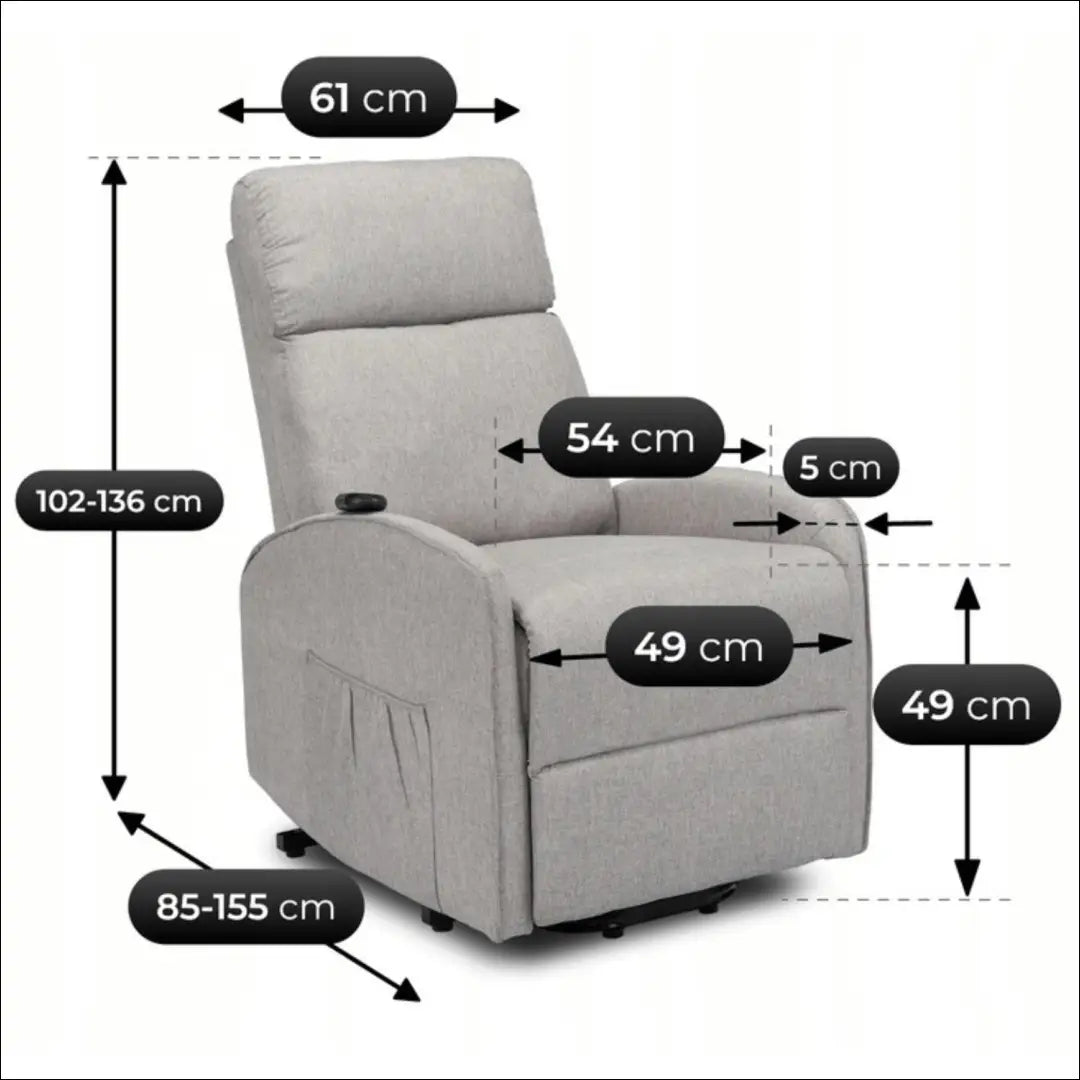Fotelis išskleidžiamas su audiniu pilkos spalvos TE747 - €279 Save 15% __label:Pristatymas 5-14 d.d., elite, Fotele