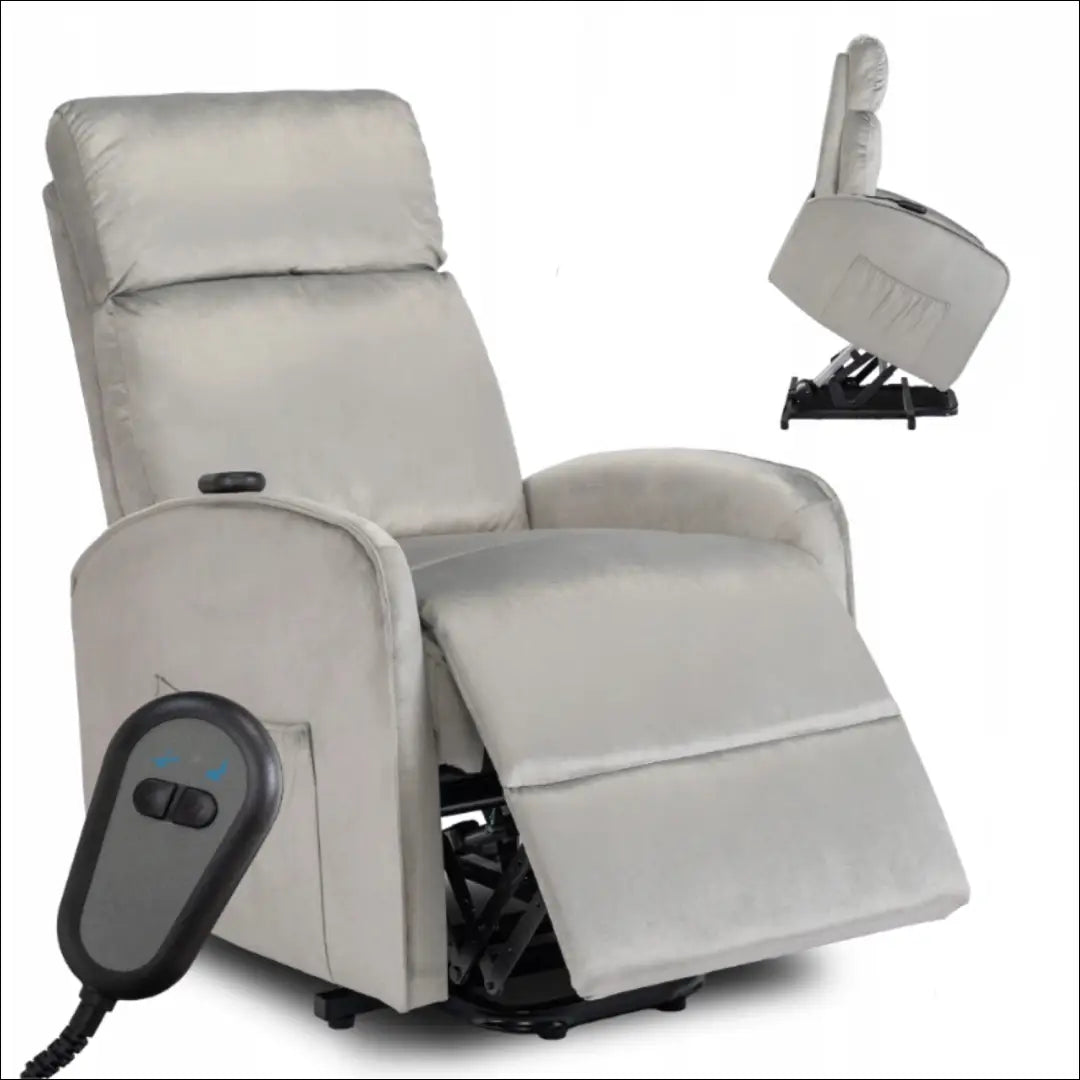 Fotelis išskleidžiamas su veliūro audiniu pilkos spalvos TE759 - €279 Save 15% __label:Pristatymas 5-14 d.d., elite,