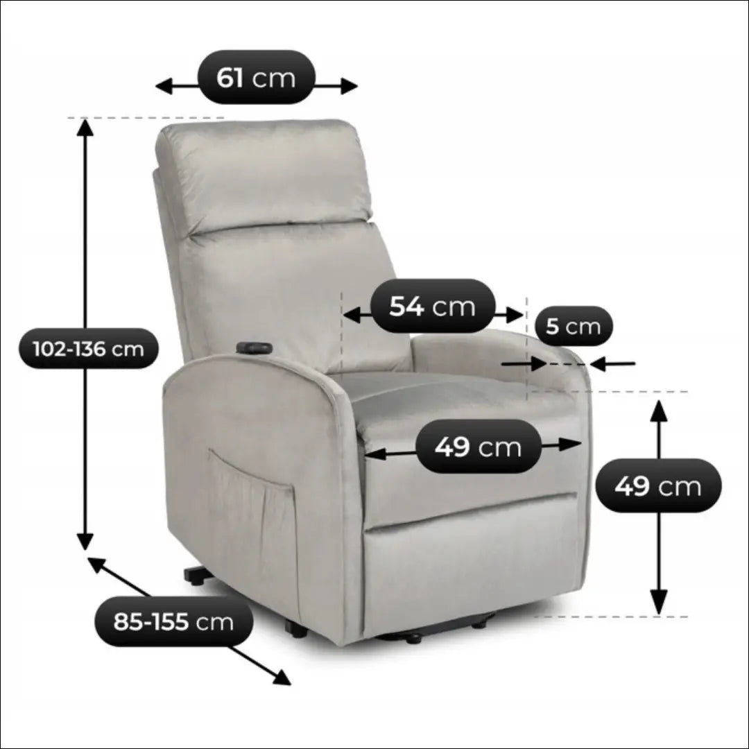 Fotelis išskleidžiamas su veliūro audiniu pilkos spalvos TE759 - €279 Save 15% __label:Pristatymas 5-14 d.d., elite,