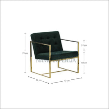 Įkelti vaizdą į galerijos rodinį, Fotelis MI291 - €210 Save 65% color-auksine, color-zalia, foteliai, material-aksomas, material-metalas Aksomas
