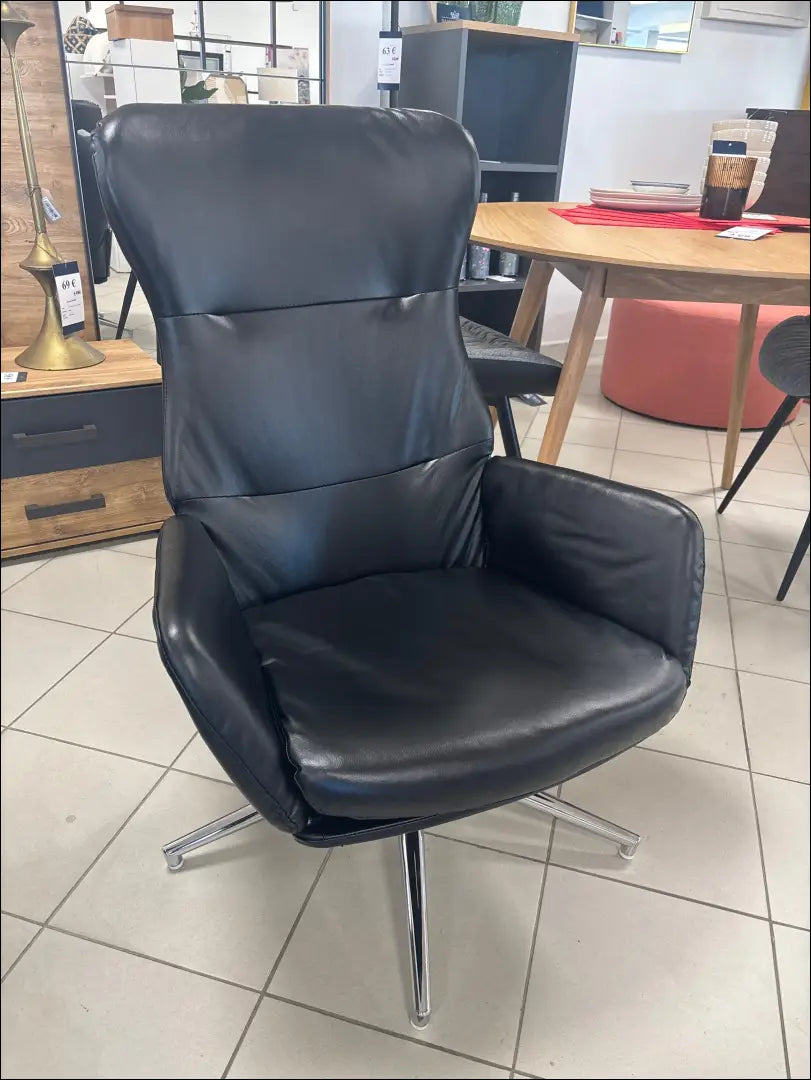 Fotelis MI810 - €53 Save 50% 50-100, __label:Pristatymas 1-2 d.d., color-juoda, foteliai, material-dirbtine-oda €50