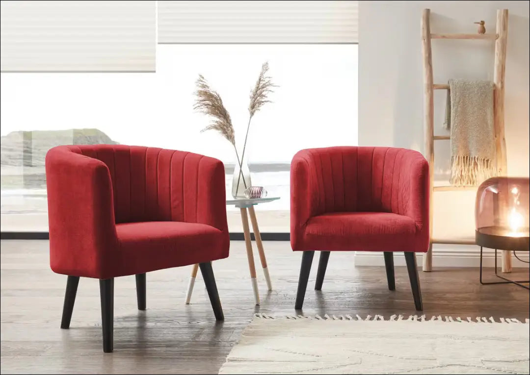 Fotelis MI897 - €105 Save 50% 100-200, __label:Pristatymas 1-2 d.d., color-raudona, foteliai, material-gobelenas €100